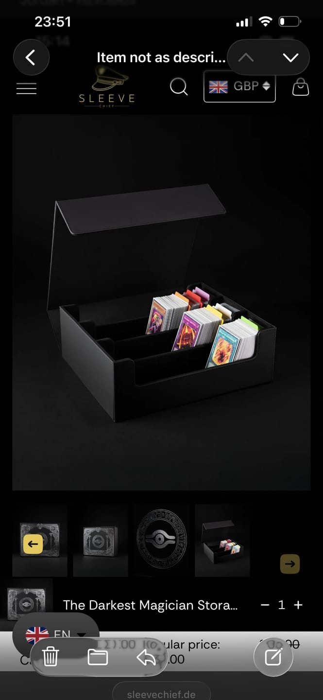 Customer photo review of The Darkest Magician Storage Box