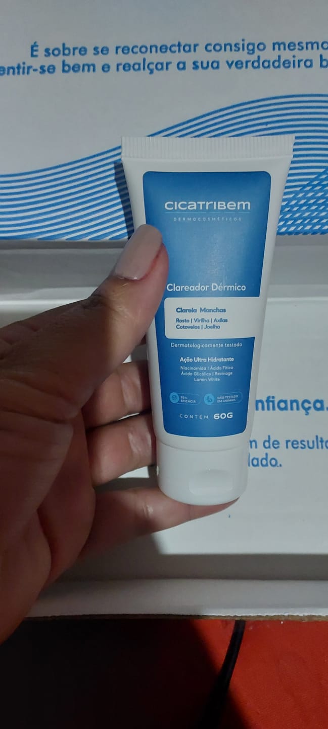 Customer photo review of Creme Clareador de Manchas – Melasma, Axilas, Virilha, Áreas Íntimas, Rosto e Corpo
